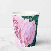 luxe romantic flowers botanical wallpaper 紙コップ (裏面)