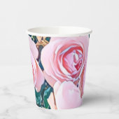 luxe romantic flowers botanical wallpaper 紙コップ (左)