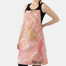 Luxe romantinc peach fuzz baby girl エプロン