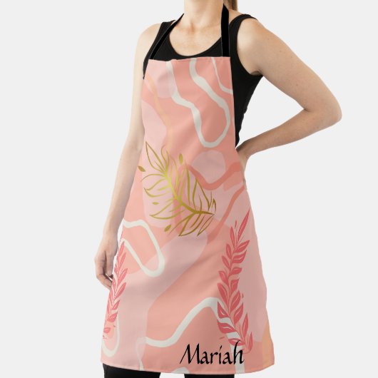 Luxe romantinc peach fuzz baby girl エプロン (インサイチュ)