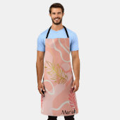 Luxe romantinc peach fuzz baby girl エプロン (着用した状態)