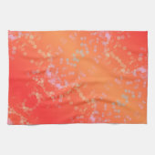 Luxe romantinc peach fuzz baby girl キッチンタオル (横)