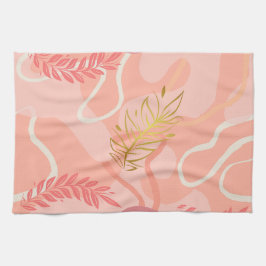 Luxe romantinc peach fuzz baby girl キッチンタオル