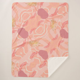 Luxe romantinc peach fuzz baby girl シェルパブランケット