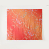 Luxe romantinc peach fuzz baby girl タペストリー (正面(横))