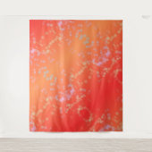 Luxe romantinc peach fuzz baby girl タペストリー (正面)