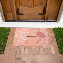 Luxe romantinc peach fuzz baby girl ドアマット