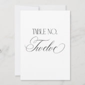 Luxe Script 5x7 ウェディングテーブルナンバー12 サイン 招待状 (裏面)