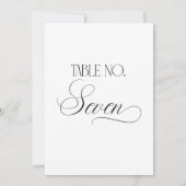 Luxe Script 5x7 ウェディングテーブルナンバー7 サイン 招待状 (裏面)