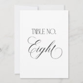 Luxe Script 5x7 ウェディングテーブルナンバー8 サイン 招待状 (裏面)