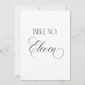 Luxe Script 5x7 Wedding Table Number Eleven Sign 招待状 (裏面)