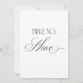 Luxe Script 5x7 Wedding Table Number Nine Sign 招待状 (裏面)