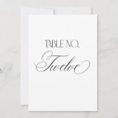 Luxe Script 5x7 Wedding Table Number Twelve Sign 招待状 (正面)