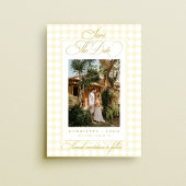 Luxe Script Citrus Yellow Refined Summer Wedding セーブザデート