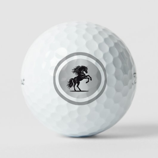 Luxe Silver Horseback Golf Balls ゴルフボール (正面)