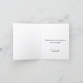 Luxe Turquoise Gold Brushstrokes Thank You サンキューカード (内部)