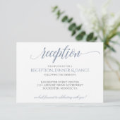 Luxe Typography Reception Card | ダスティブルーグレー 招待状 (スタンド正面)