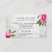 Luxe Waterカラーはっきりしたバラオン大理石 名刺 (裏面)