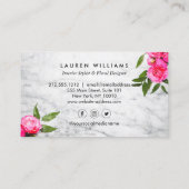 Luxe Waterカラーはっきりしたバラオン大理石 名刺 (裏面)