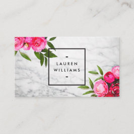 Luxe Waterカラーはっきりしたバラオン大理石 名刺