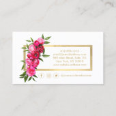 Luxe Waterカラーバラ金ゴールド/白 名刺 (裏面)