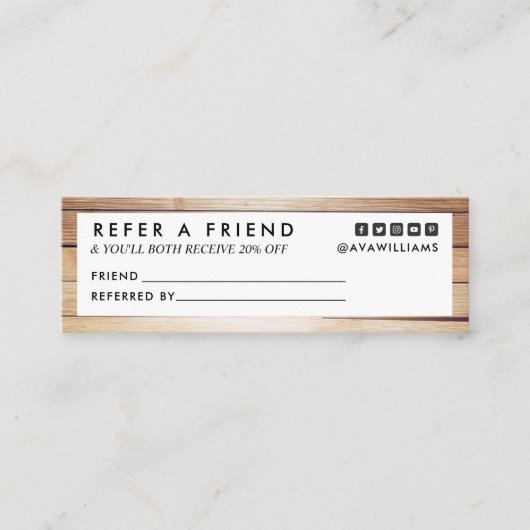 Luxe Woodクリモダンーンレイアウトの紹介 スキニー名刺 (正面)