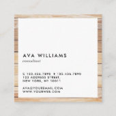 Luxe Woodクリモダンーンレイアウトの紹介 スクエア名刺 (裏面)