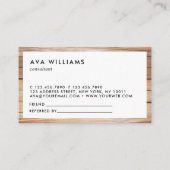 Luxe Woodクリモダンーンレイアウトの紹介 名刺 (裏面)