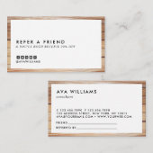 Luxe Woodクリモダンーンレイアウトの紹介 名刺 (正面/裏面)