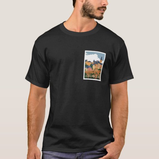 Luxembourg City Travel Poster Tシャツ (正面)