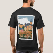 Luxembourg City Travel Poster Tシャツ (裏面)