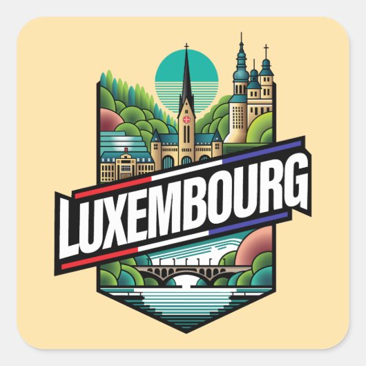 Luxembourg Europe スクエアシール (正面)