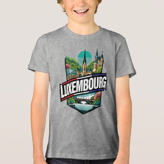Luxembourg Europe トライブレンドTシャツ (正面)
