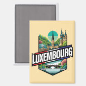 Luxembourg Europe マグネット (正面/裏面)