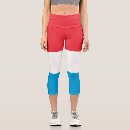 Luxembourg Flag カプリレギンス (正面)