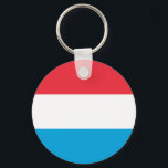 Luxembourg Flag キーホルダー<br><div class="desc">Patriotic flag of Luxembourg.</div>