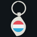 Luxembourg Flag キーホルダー<br><div class="desc">Patriotic flag of Luxembourg.</div>