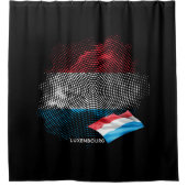 Luxembourg flag シャワーカーテン (正面)