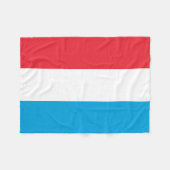 Luxembourg Flag フリースブランケット (正面(横))
