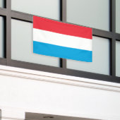 Luxembourg Flag 横断幕 (ビルの外側)