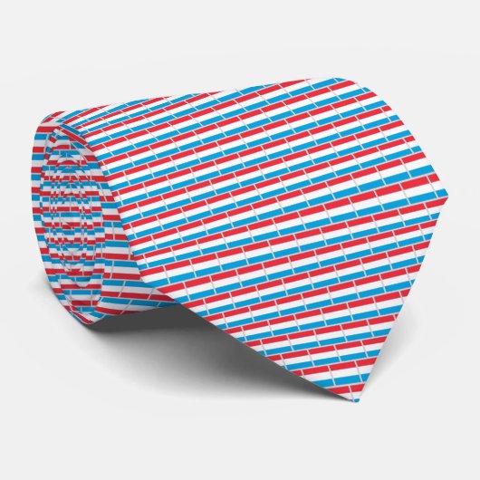 Luxembourg Flag Brick Pattern ネクタイ (ロール)