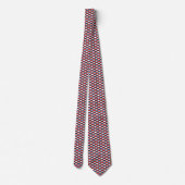 Luxembourg Flag Hearts Tie ネクタイ (裏面)