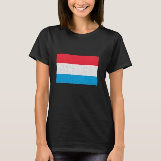 Luxembourg Flag Vintage Luxembourgish Pride Letzeb Tシャツ (正面)
