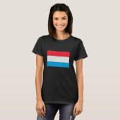 Luxembourg Flag Vintage Luxembourgish Pride Letzeb Tシャツ (正面フル)
