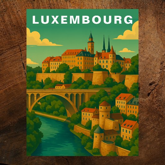 Luxembourg Historic Viaduct European Travel ポストカード