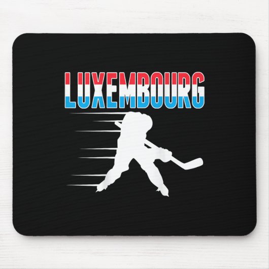 Luxembourg Ice Hockey Fans Jersey Luxembourgish Ho マウスパッド (正面)