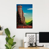 Luxembourg Print Europe Travel Poster Art ポスター (ホームオフィス)