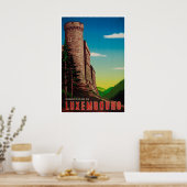 Luxembourg Print Europe Travel Poster Art ポスター (キッチン)