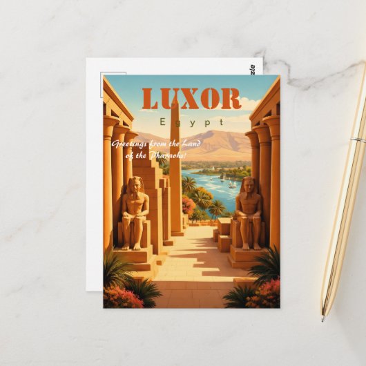 Luxor Egypt ポストカード (正面/裏面インサイチュ)
