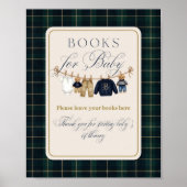 Luxsary  Bear Plaid Baby Shower Books ポスター (正面)